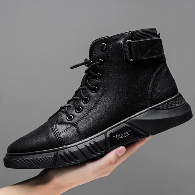 Cozy Black™ | Termiske læderstøvler