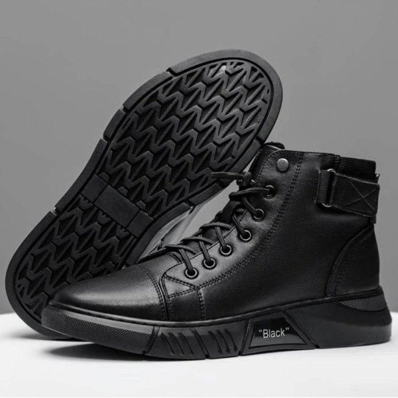 Cozy Black™ | Termiske læderstøvler