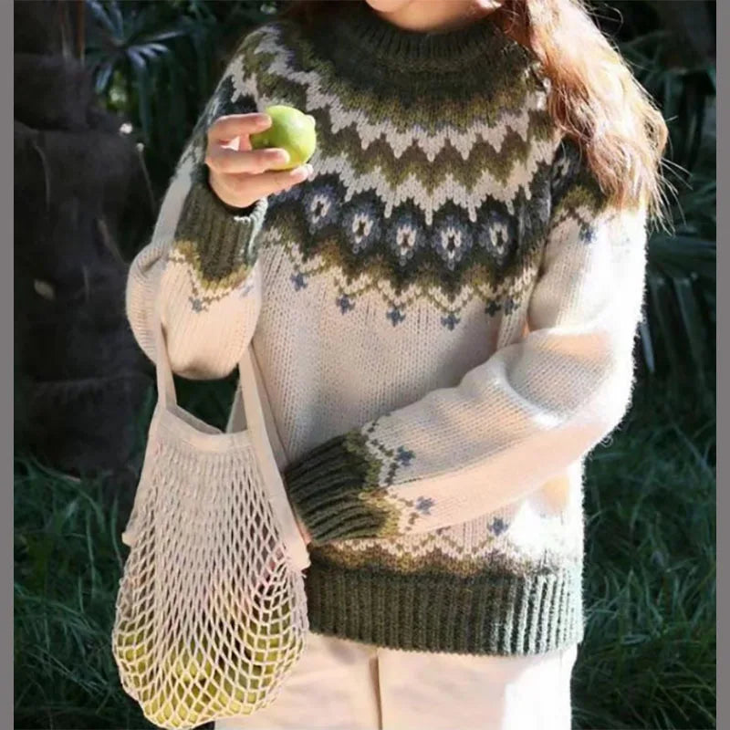 Viola - sweater med smukt mønster